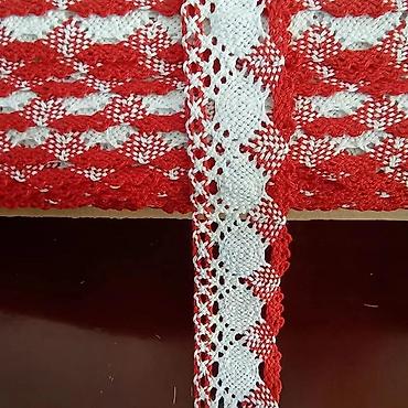 dur plaster: Хб Вязаное кружево (тесьма) двухцветная - Тип: кружевная тесьма для — 4