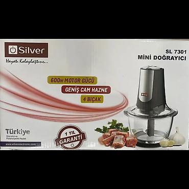 silver mikrodalga: Silver SL-7301 Mətbəx Doğrayıcısı – 2 sürətli elektrik doğrayıcı — 2