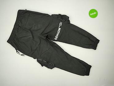 czarne cargo pull and bear: Bershka, Spodnie cargo damskie, rozmiar M — 3