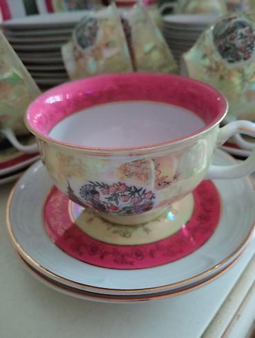 dem: Çay dəsti, Farfor, 12 nəfərlik, Almaniya — 3