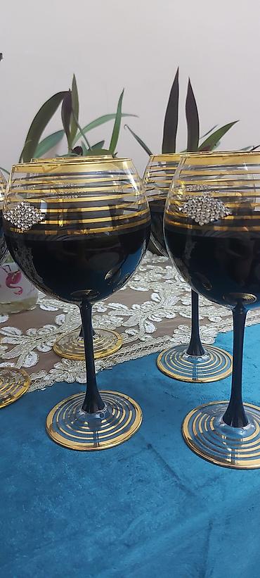 Qədəhlər, rəng - Qızılı, Şüşə, 6 ədədli dəst lalafo.az -da Qədəhlər, rəng - Qızılı, Şüşə, 6 ədədli dəst