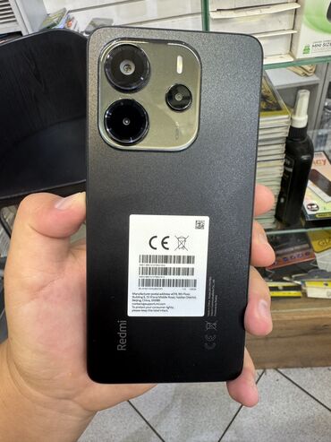 раскладные кнопочные телефоны: Redmi, Redmi Note 14, Жаңы, 128 ГБ, түсү - Кара, 2 SIM