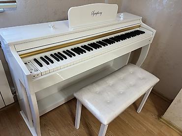 klassik gitara: Rəqəmsal pianino – “Symphony” dizaynlı, parlaq ağ korpuslu model — 2