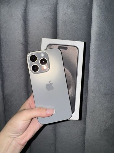 Kompüter, noutbuk və planşetlər: IPhone 15 Pro, 128 GB, Natural Titanium, Face ID, Sənədlərlə