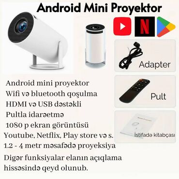 Proyektorlar: Yeni Portativ Proyektor Pulsuz çatdırılma