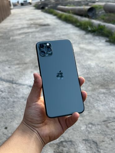 продам айфон 10: IPhone 11 Pro Max, Колдонулган, 256 ГБ, Жашыл, Каптама, 77 %