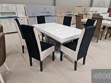 Setovi stolova i stolica: Trpezarijski set – sto sa 6 stolica - Moderan pravougaoni sto sa — 18