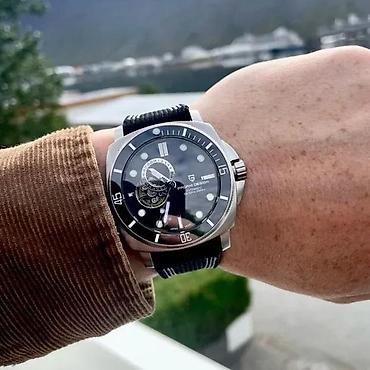 Ručni satovi: PAGANI DESIGN PD-1736 -Crna/Black- Seiko Automatic mehanizam Potpuno — 1