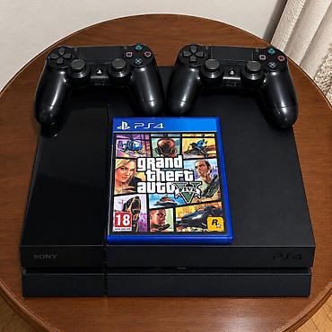 Sony PlayStation: PlayStation 4 FAT 1TB с ГТА V 2 джостика - Два беспроводных геймпада — 1