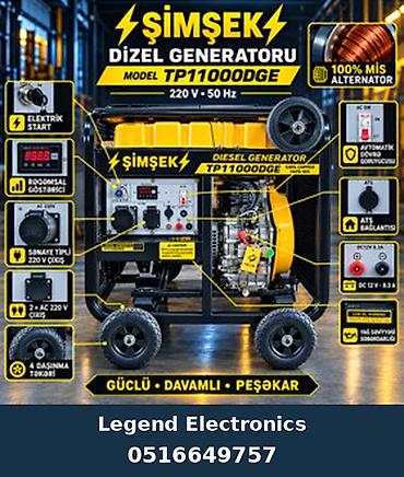 duru yağ: Elan başlığı: Dizel generator Şimşek, TP11000DGE, Dizel, 8.5 kVt, 8.5 — 1