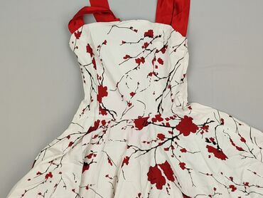 sukienki midi na wesele allegro: White, Women`s dress, size M (EU 38)