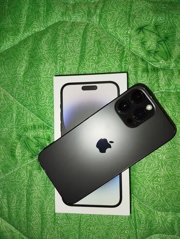 Apple iPhone: IPhone 14 Pro Max, Б/у, 256 ГБ, Черный, Кабель, Коробка, 84 %