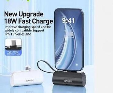 Eksterne baterije: BAVIN mini power bank 5000 mAh – 18W brzo punjenje - Kompaktan — 18