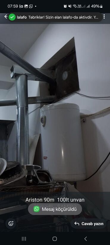 Kompüter, noutbuk və planşetlər: Ariston 100 l, İşlənmiş, Kredit yoxdur, Ünvandan götürmə