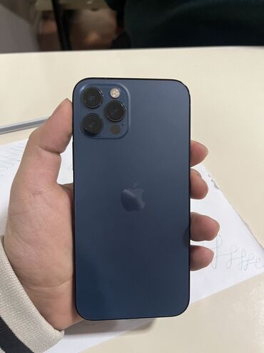 Apple iPhone: IPhone 12 Pro Max, 256 GB, Pacific Blue, Zəmanət, Simsiz şarj, Face ID