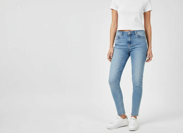 leginsy hdm: H&M Divided, Jeansy damskie, rozmiar S