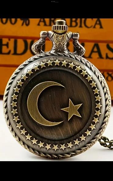cib saatı: Osmanlı üslublu cib saatı – ay-ulduz motivli qapaq - Korpus: antik — 2