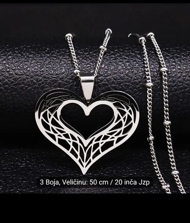 zlatna ogrlica sa biserom: Pendant necklace, Material: Stainless steel