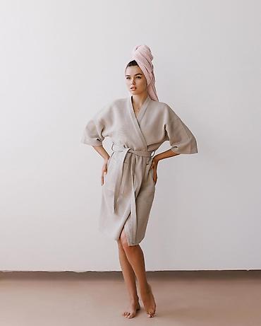 5 4: Халат, Вафельное полотно, 6XL, 2XL, XS — 5