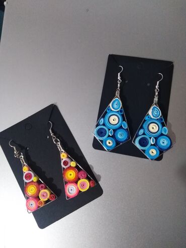Minđuše: Pirsing, Handmade, Materijal: Epoksi smola — 31