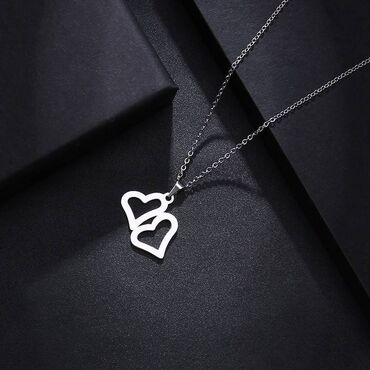 ogrlica din: Lancic - Duplo srce -316L Predivna ogrlica koja nikada ne bledi i ne
