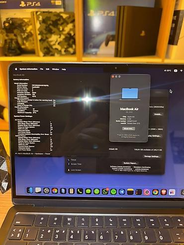 Noutbuklar və aksesuarlar: Apple MacBook (13") M2 8/256GB – Midnight Blue Xüsusiyyətlər: - 13 — 5