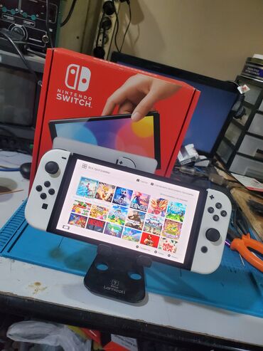 морозильник для мороженого бу: Nintendo switch oled чипованный (прошитый) 64гб+256гб полный