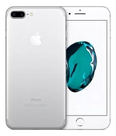 iphone 7 icloud: IPhone 7 Plus, Колдонулган, 128 ГБ, Күмүш, Коргоочу айнек, Каптама, 100 %