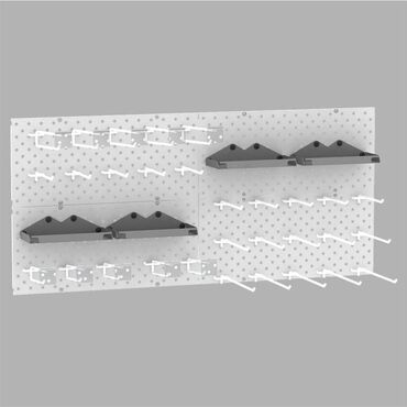 настенная вешалка: Панель перфорированная, настенная, для магазина и склада