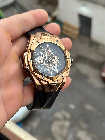 Aksesuarlar: İşlənmiş, Qol saatı, Hublot, rəng - Qızılı — 2