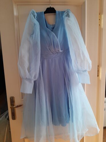 sacaqli donlar: Детское платье цвет - Голубой