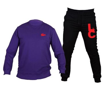 Trenerke: Komplet, L (EU 52), Lacoste, bоја - Ljubičasta, Pamuk — 1