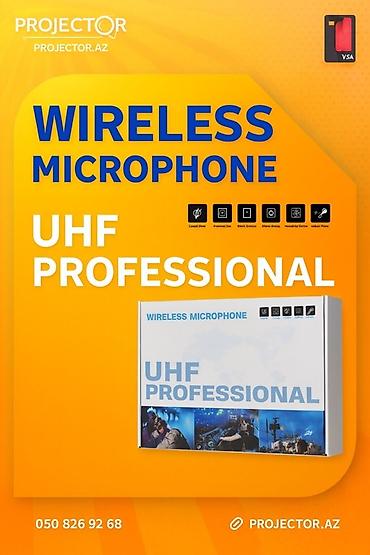 radi̇o: UHF Professional simsiz mikrofon Xüsusiyyətlər: - UHF tezlik aralığı — 1