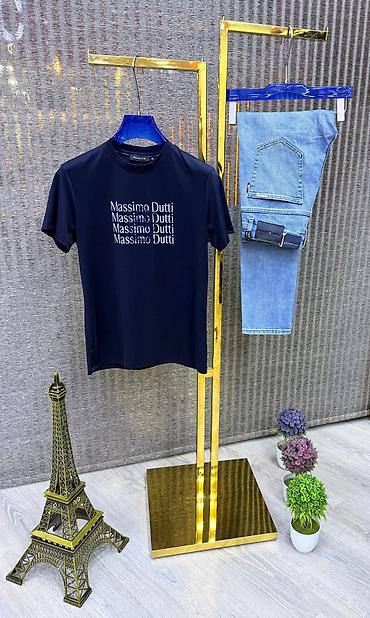 Kişi geyimləri: Kişi T‑shirt kolleksiyası Brend variantları: - Massimo Dutti qısaqol — 5