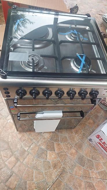 qaz sobasi 4 goz: Paslanmayan poladdan hazırlanmış, şüşə qapaqlı qaz-elektrik soba — 3