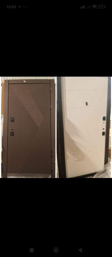 Giriş qapıları: Blok üçün Yeni Giriş qapısı 100x210 sm Çərçivə ilə, Zəmanətli, Ödənişli quraşdırma, Pulsuz çatdırılma — 11