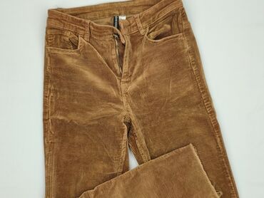 jeansy od c a: H&M, Spodnie materiałowe damskie, rozmiar L