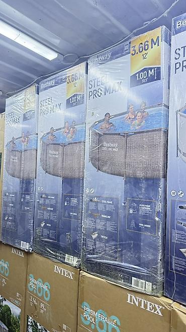 Бассейны: Каркасный бассейн Bestway Steel Pro MAX 3.66 м × 1.00 м (12’ × 39.5”) — 2