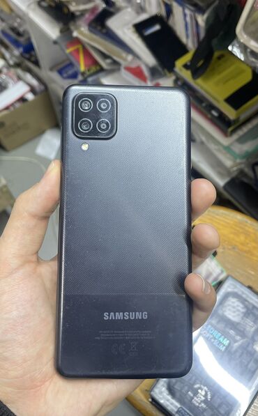 чехол на samsung: Samsung Galaxy A12, Б/у, 64 ГБ, цвет - Черный, 2 SIM