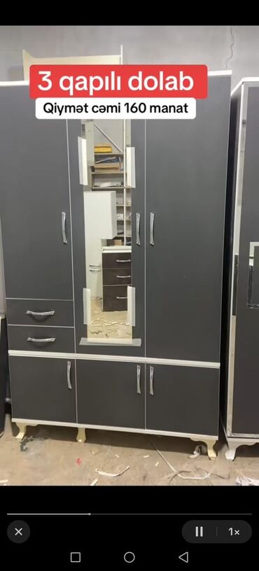 Dolablar: Yeni, Açılan, 3 qapılı Düz dolab, Qarderob, paltar dolabı, Türkiyə -da lalafo.az — 4 Dolablar: Yeni, Açılan, 3 qapılı Düz dolab, Qarderob, paltar dolabı, Türkiyə — 4