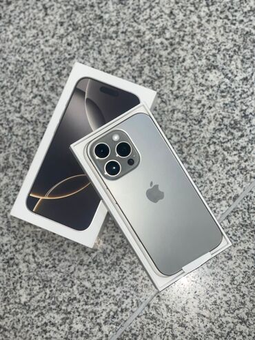 Apple iPhone: IPhone 16 Pro, Новый, 512 ГБ, Natural Titanium, Кабель, 100 %