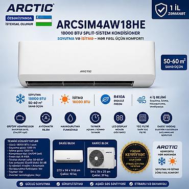 Məhsul: Kondisioner Arctic ARCSIM4AW18HE A186, 18000 BTU/saat, Ağ
