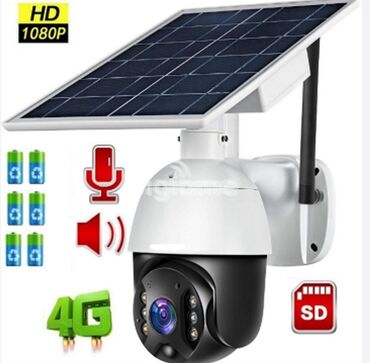 Videomüşahidə: 4g sim kartli solar günəṣ panelli 360° smart kamera 3mp full hd Günəṣ