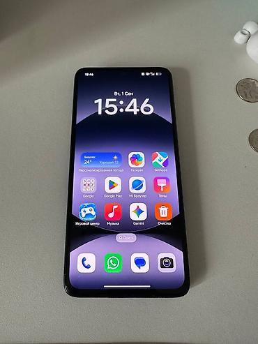 note 2: Redmi, Redmi Note 14, Б/у, 256 ГБ, цвет - Черный, 2 SIM — 1