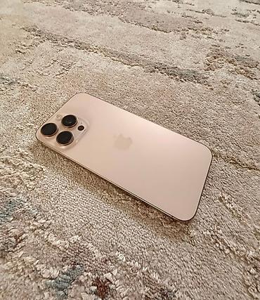 Apple iPhone: IPhone 16 Pro Max, Б/у, 256 ГБ, Desert Titanium, Зарядное устройство, Защитное стекло, Чехол, 93 % — 1