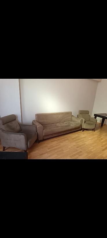 İşlənmiş, Divan, 2 kreslo, Bazalı, Açılan