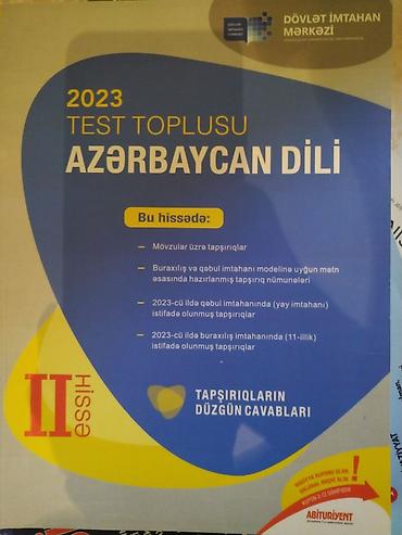 toplar: Azərbaycan dili Testlər 11-ci sinif, DİM, 2-ci hissə, 2023 il — 1
