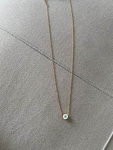 Aksesuarlar: Minimalist “nazar boncuğu” boyunbağı - Material: Paslanmayan polad — 1
