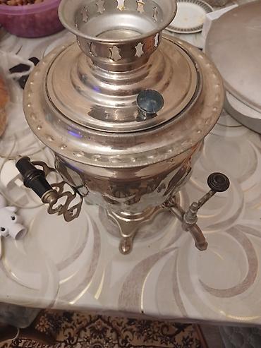 sam: Samovar – klassik metal gövdəli, elektrik qızdırıcısı ilə işlənmiş - — 2