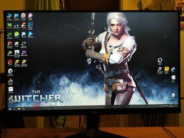 Monitorlar: Lg manitor 27 ekran 144hz, idealdir, ev seraitinde az istifade olunub